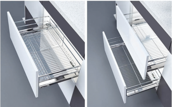 Drawer Basket stainless steel with connector - Image 2