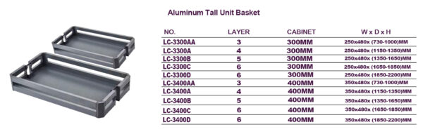 Aluminum Tall Unit Basket (High Cabinet Series) - Image 4
