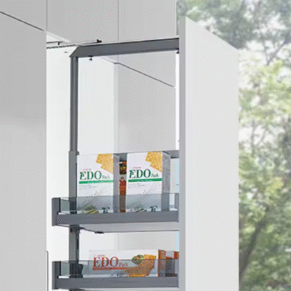 Aluminum Tall Unit Basket w/ Glass (High Cabinet Series)