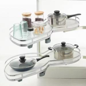Cabinet Pull Out Swing Tray 2 Layers Storage Basket
