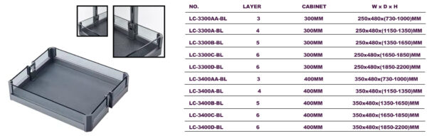 Aluminum Tall Unit Basket w/ Glass (High Cabinet Series) - Image 4